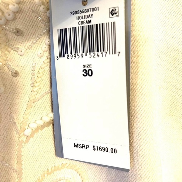 Rare Ralph Lauren Purple Label Cream Floral Print Pants $1690 - Picture 5 of 8